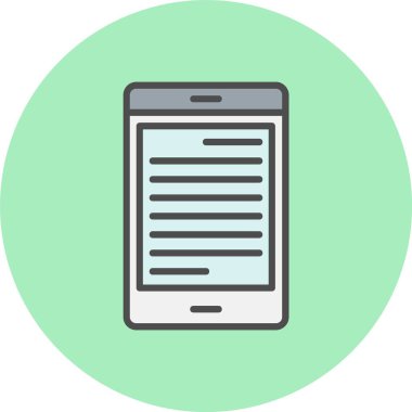 Ebook Satırı Dolu Çember Simgesi