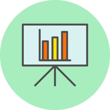 Sunum Satırı Dolu Çember Simgesi