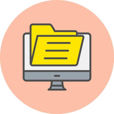 Dosya Satırı Dolu Çember Simgesi