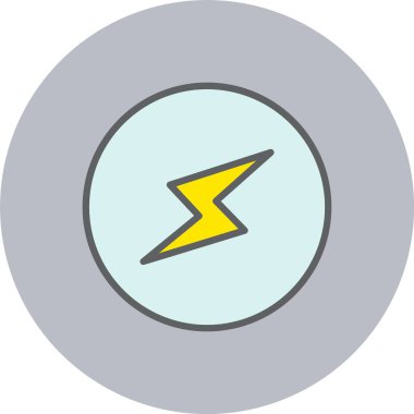 Enerji Hattı Dolu Çember Simgesi