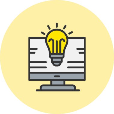 Çember İçi Dolu Fikir Satırı Simgesi