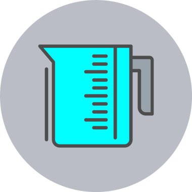 Çember Simgesi Dolu Kap Satırı Ölçümü