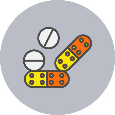 İlaç Hattı Dolu Çember Simgesi