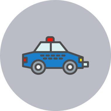Taksi Satırı Dolu Çember Simgesi