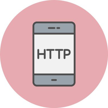 Http Satırı Dolu Çember Simgesi