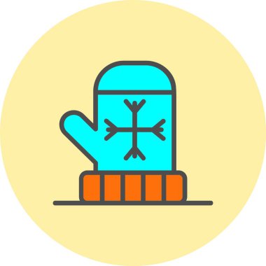 Mitten Satırı Dolu Çember Simgesi