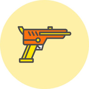 Revolver Satırı Dolu Çember Simgesi