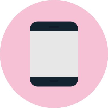 Telefon düz daire simgesi