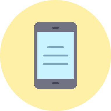 Akıllı Telefon Düz Çember Simgesi