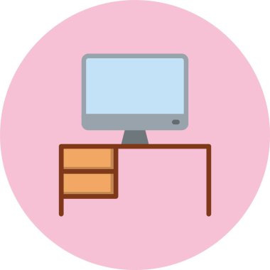 Çalışma Yeri Düz Çember Simgesi