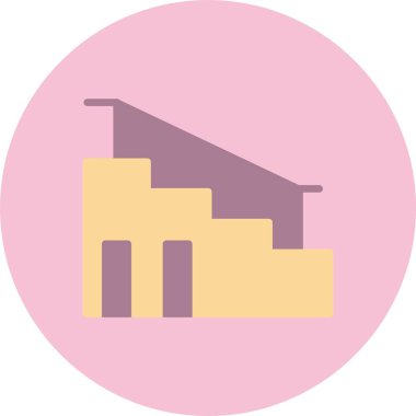 Merdivenler Düz Çember Simgesi