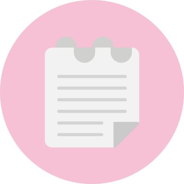 Yapışkan Notlar Düz Çember Simgesi