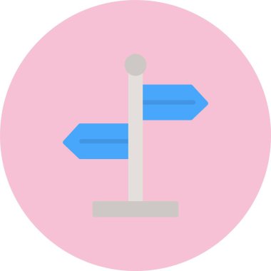 Yön İşareti Düz Çember Simgesi