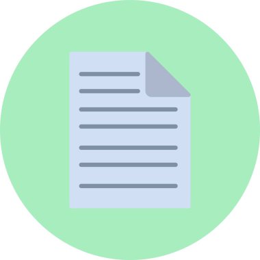 Belge Vektörü Düz Çember Simgesi