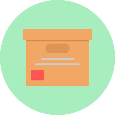 Kutu Düz Çember Simgesi