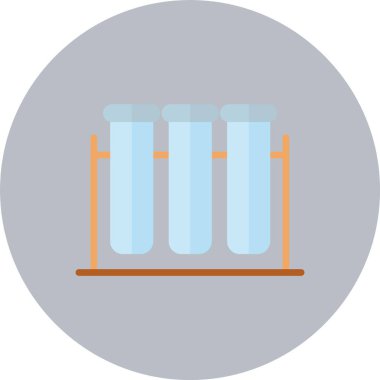 Test Tüpü Düz Çember Simgesi