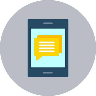 Konuşma Düz Çember Simgesi