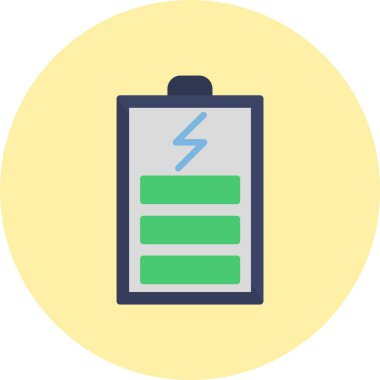 Pil Düz Çember Simgesi