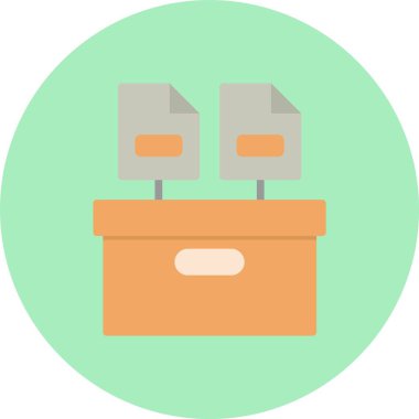 Depolama Kutusu Düz Çember Simgesi