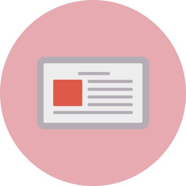 İş Kartları Düz Çember Simgesi