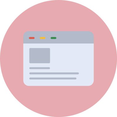 Tarayıcı Düz Çember Simgesi