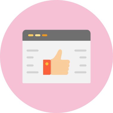 Tatmin Olma Düz Çember Simgesi