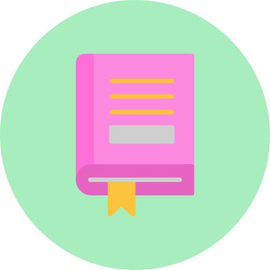 Kitap Düz Çember Simgesi