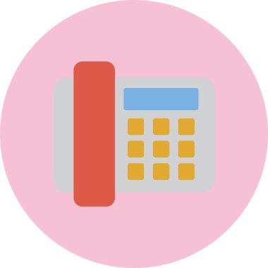 Telefon Düz Çember Simgesi