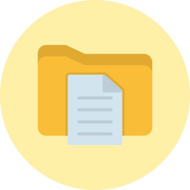 Dosya Düz Çember Simgesi