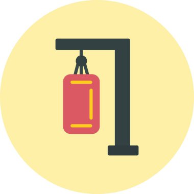 Kum Torbası Düz Çember Simgesi Yumruklama