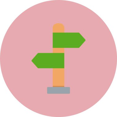 Yön Düz Çember Simgesi