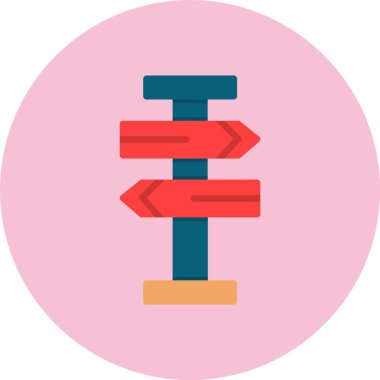 Yön Düz Çember Simgesi