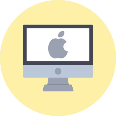 Mac Düz Çember Simgesi