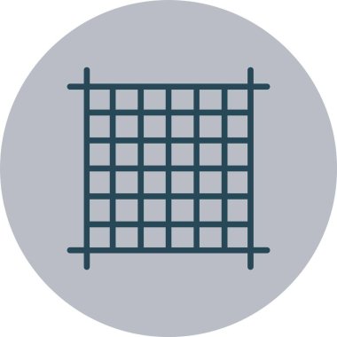 Izgara Düz Çember Simgesi