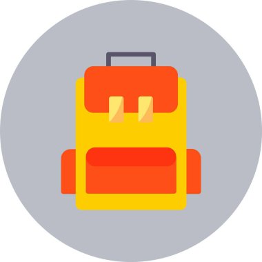 Sırt Çantası Düz Çember Simgesi