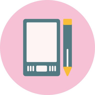 Grafik Tableti Düz Çember Simgesi