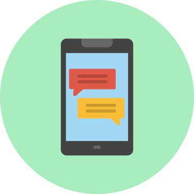 Sohbet Düz Çember Simgesi