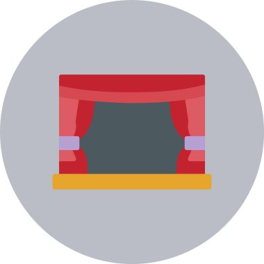 Sahne Düz Çember Simgesi