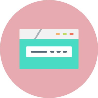 Web Tarayıcı Düz Çember Simgesi