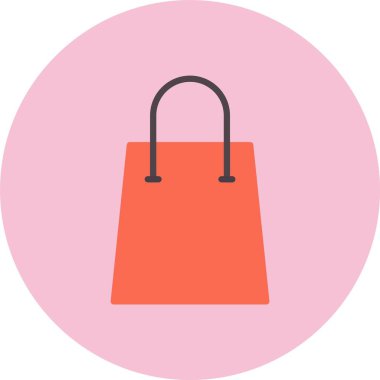 Alışveriş Torbası Düz Çember Simgesi