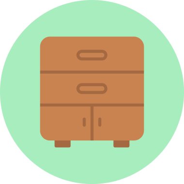 Çekmece Düz Çember Simgesi