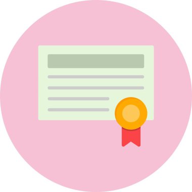 Sertifika Düz Çember Simgesi