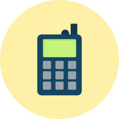 Telsiz Telsizi Düz Çember Simgesi