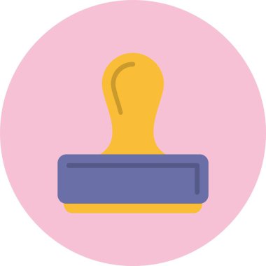 Lastik Damga Düz Çember Simgesi