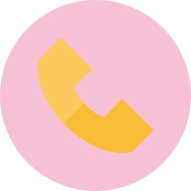 Telefon Düz Çember Simgesi