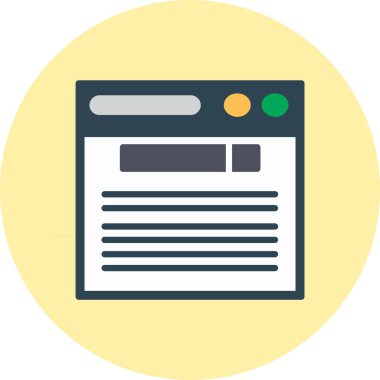 Tarayıcı Düz Çember Simgesi