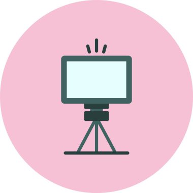 Led Light Düz Çember Simgesi