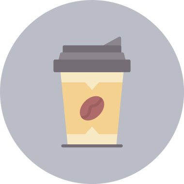 Kahve kupası Düz Çember Simgesi