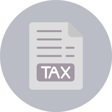 Vergi Düz Çember Simgesi