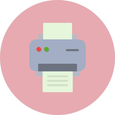 Yazıcı Düz Çember Simgesi